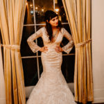 Beautiful bride at historic Hill-Physick House in Philadelphia