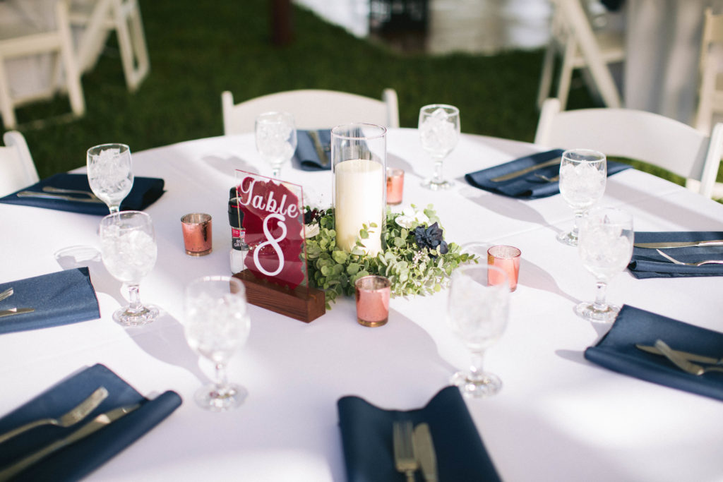 Outdoor Eastern Shore Wedding reception table